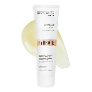 Revolution Skin Hydrate Squalane & Oat Cleansing Balm - White with Peach Accent